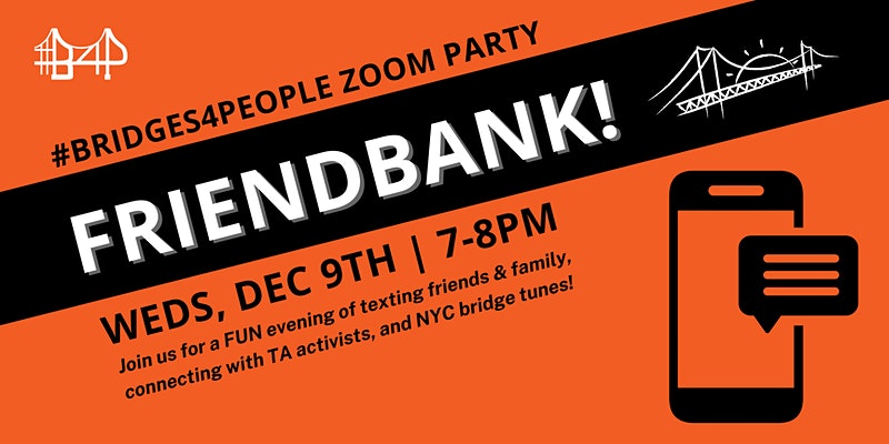Friendbank! event flyer